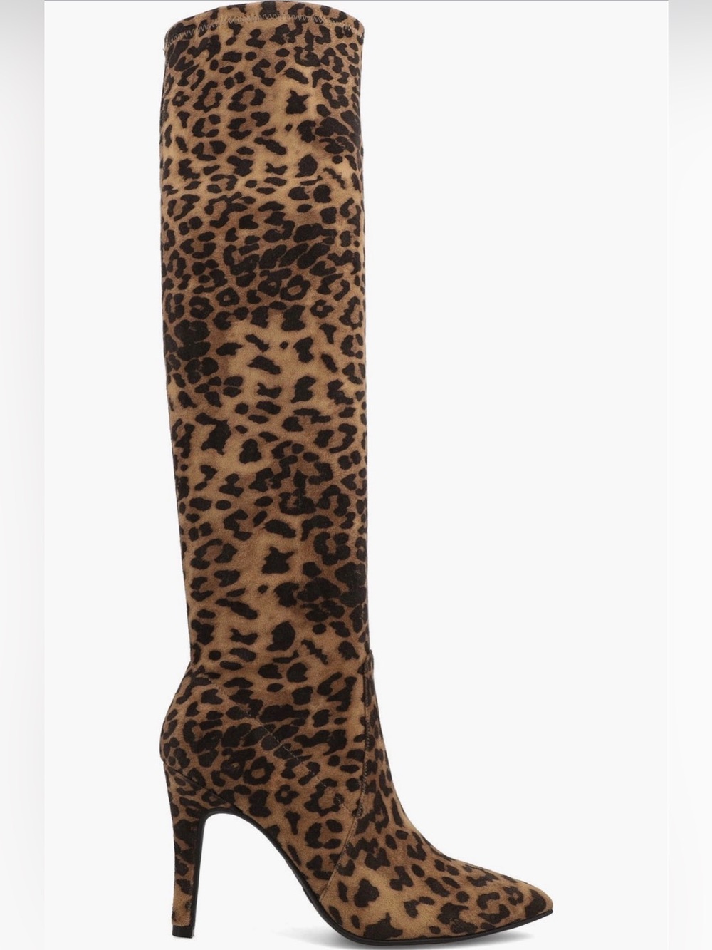 MIA Boots Leopard Print Knee-High Stiletto Boots - Brown Sz 8.5 NEW